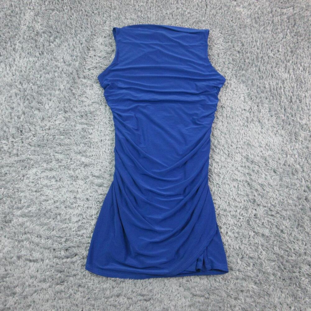 Nine Britton Dress Womens XL Blue Sleeveless Ruched Bodycon Party Cocktail NWT